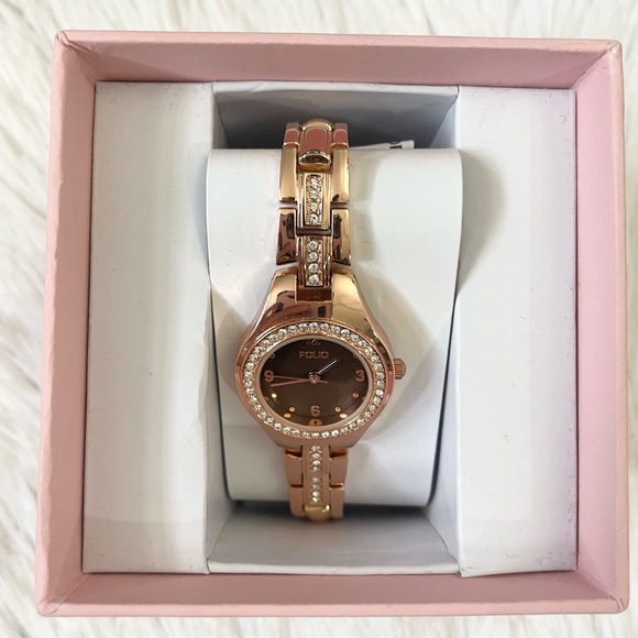 NWT Rose gold Folio watch with silver sequins in pink box - Picture 3 of 6